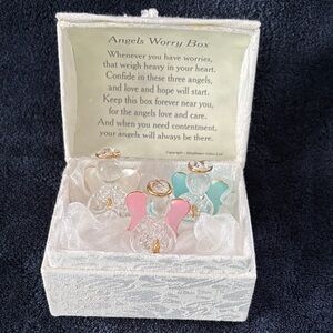Vintage Crystal Angel Worry Box